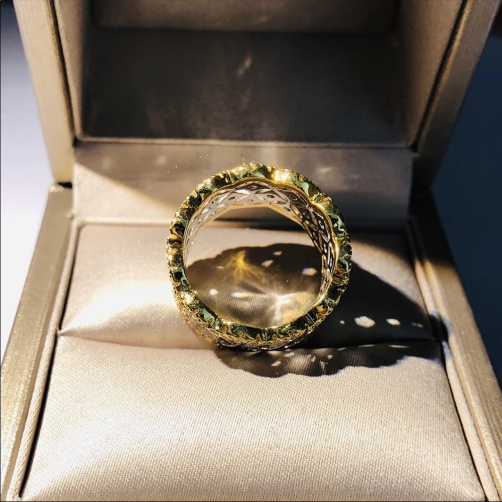 New Unisex Crown Starts Shape Geometric Wavy Ring - Picture 4 of 5